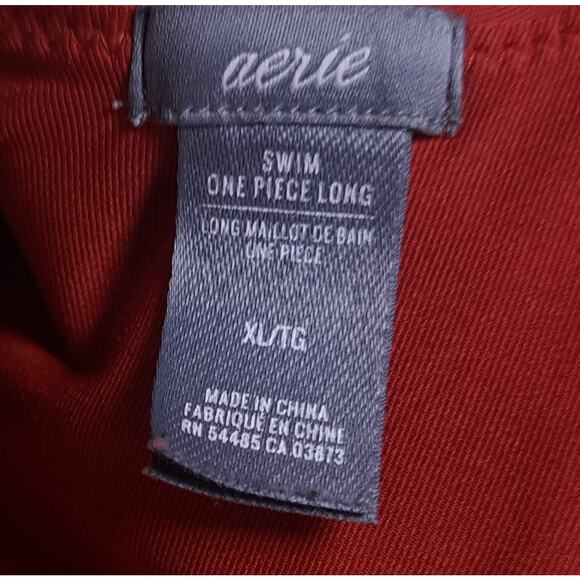 Aerie Super Scoop One Piece Cheeky Swimsuit Rust Red Womens XL Swim Suit Sexy - Picture 5 of 5